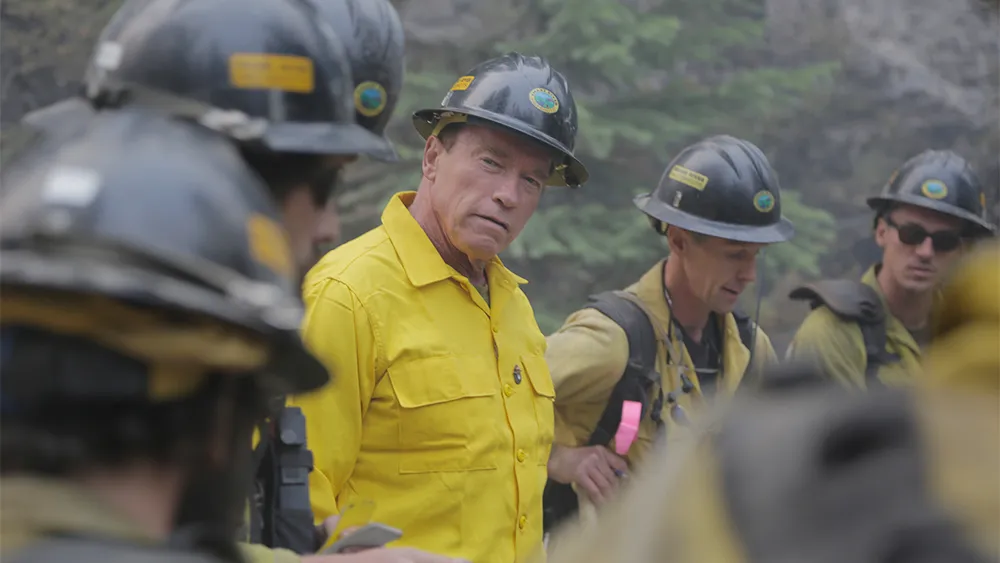 Arnold Schwarzenegger embedded with a wildfire hotshot crew