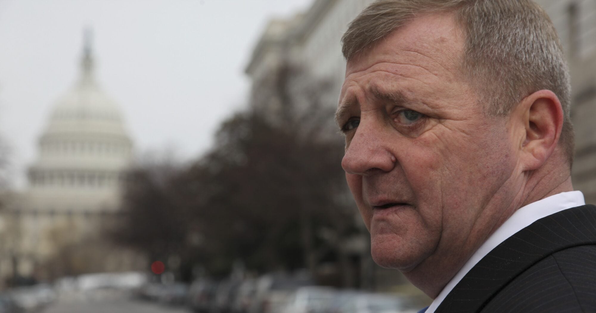 Jerry Ensminger near the U.S. Capitol advocating for Camp Lejeune victims
