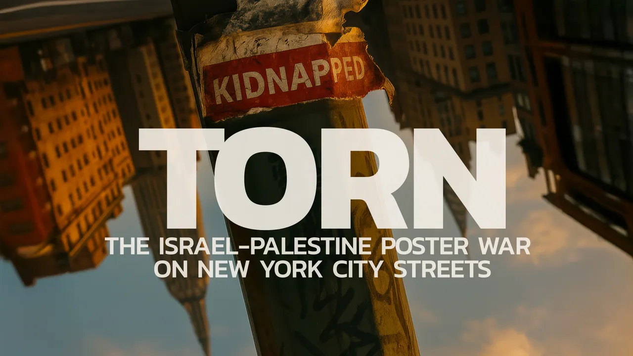 Torn: The Israel-Palestine Poster War on NYC Streets — documentary key art