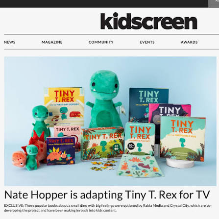 Kidscreen article: Nate Hopper is adapting Tiny T. Rex for TV